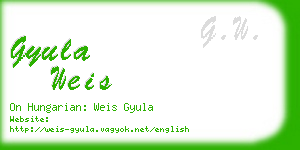 gyula weis business card